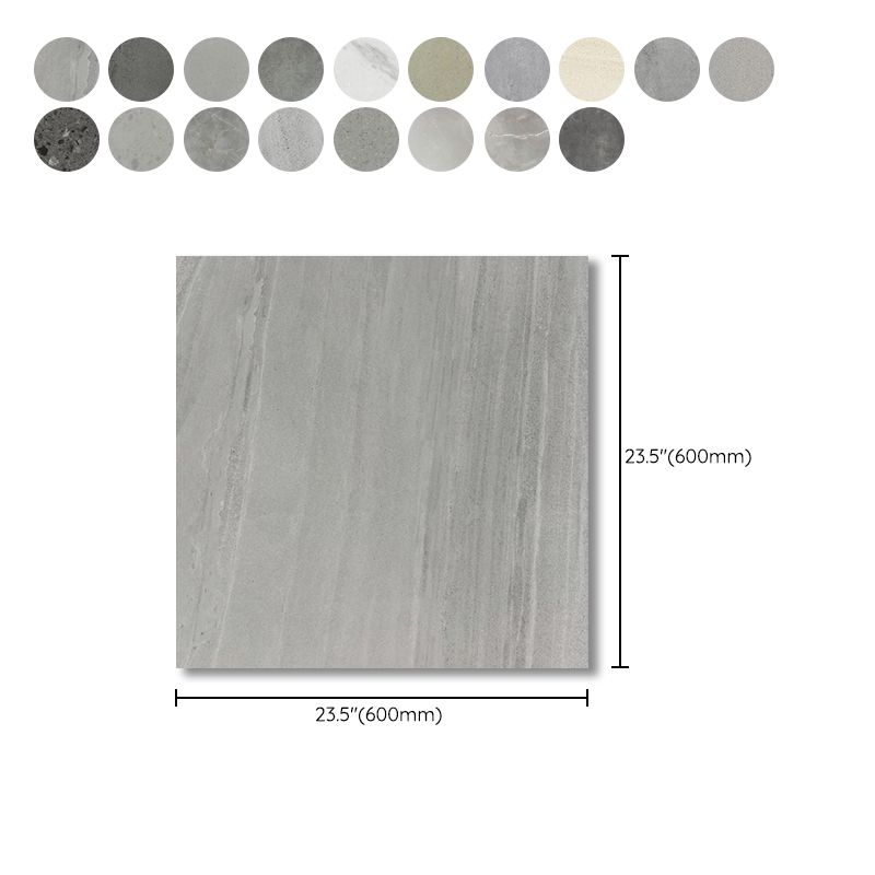 Floor Tile Square Scratch Resistant Ceramic Marble Print Non-Skid Matter Floor Tile