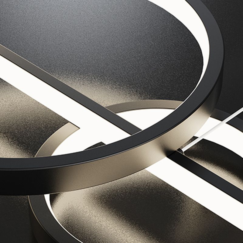 Luce a sospensione dell'isola a LED lineare in alluminio in moderna luce del soffitto in ferro battuto in stile creativo con ombra acrilica