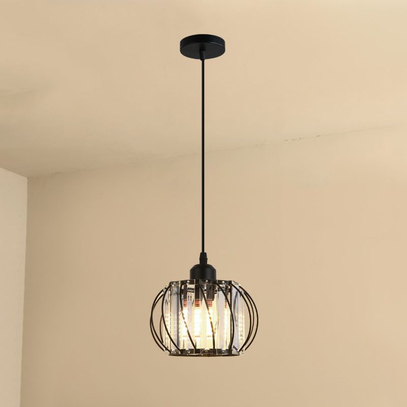 Luminaire pendentif en cristal globe Lumière suspendue minimaliste pour salle à manger