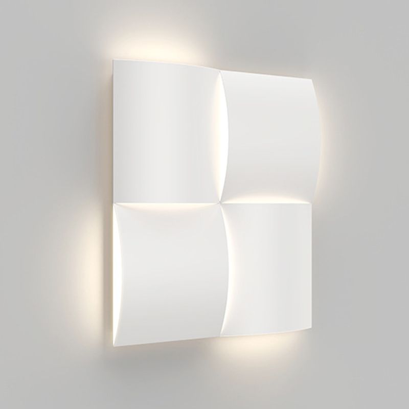 Single Modernism White Metallic Shaded LED Wall Mounted for Foyer