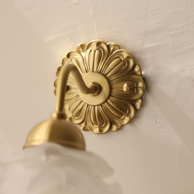 Modern Style Flower Shaped Wall Light Sconces Metal 1 Light Wall Lighting
