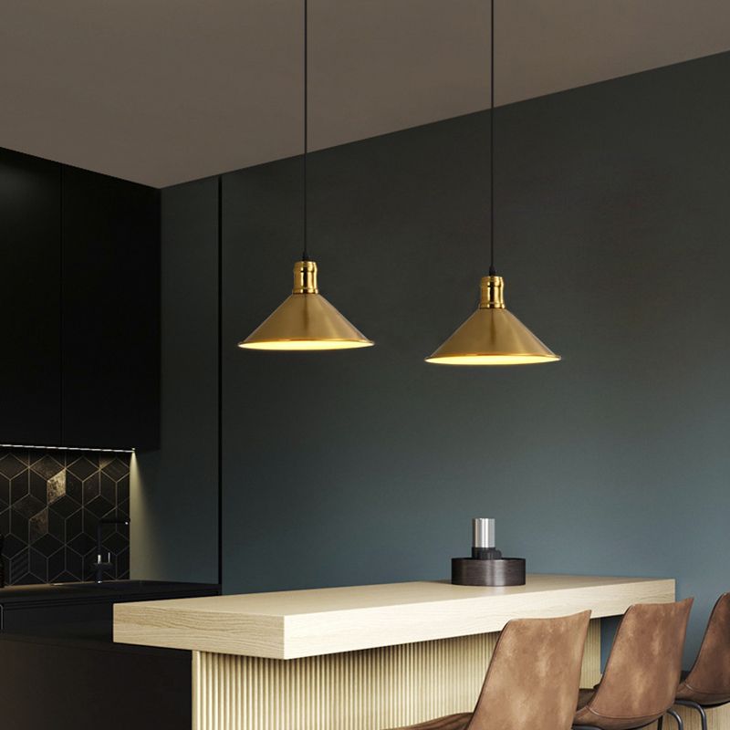 Luce appesa al metallo a testa singola Luce appesa in stile postmoderno per caffetteria