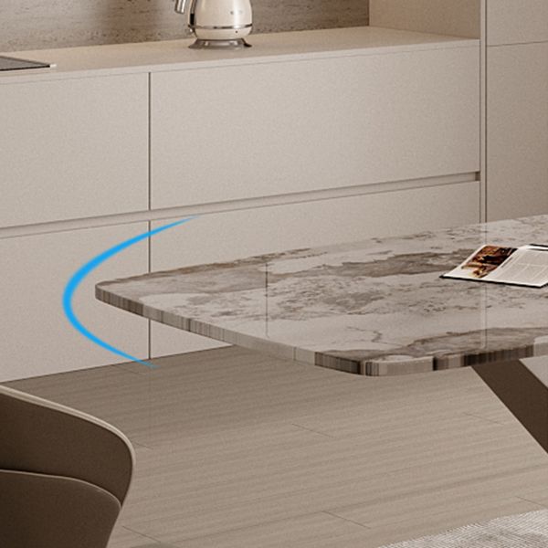 Glam Dining Set 1/3/4 Pcs Gold Rectangle Dining Table with Upholstered Chairs