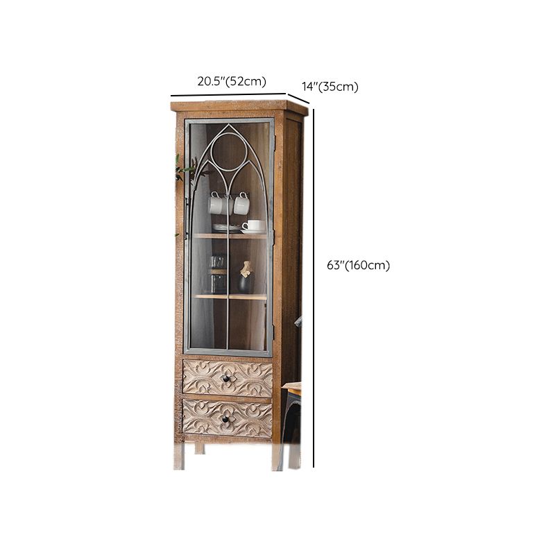Industrial Cabinet Stain Resistant Distressed Wood Accent Cabinet