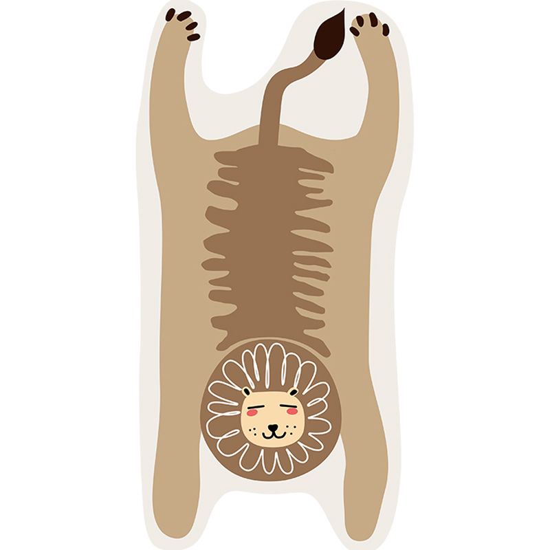 Funky Area Carpet Fancy Animals Print Carpet Polyester Stain Resistant Washable Rug for Living Room