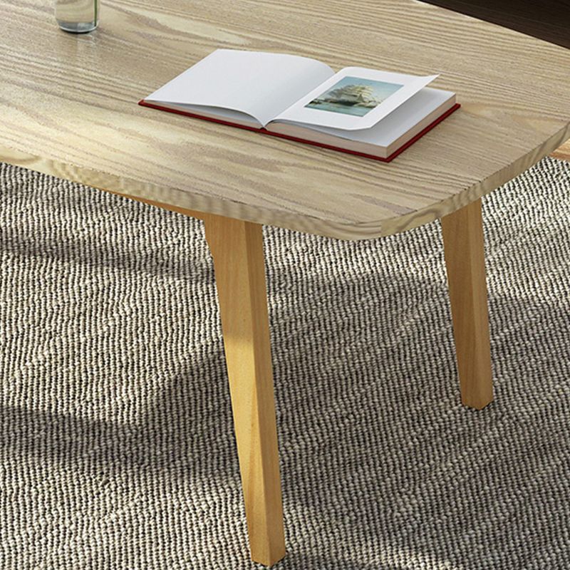 4 Legs Rectangular Coffee Table with Storage Rack Made of Wood