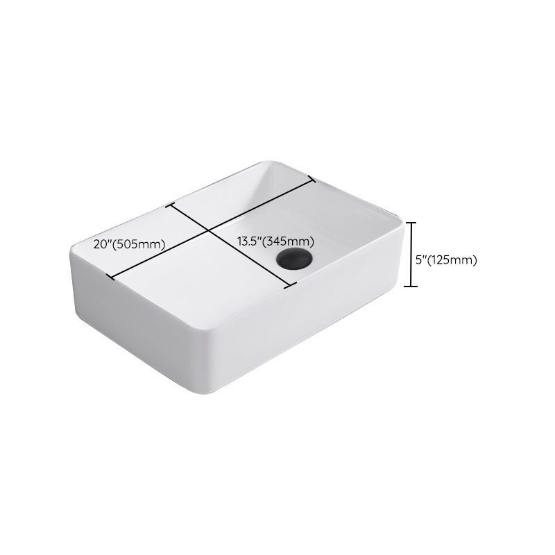 Contemporary Bathroom Sink with Single Faucet Hole Solid Color Oval-Shape Vessel Sink