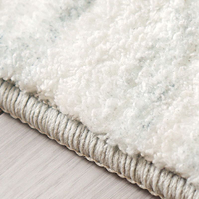 White Tone Casual Indoor Rug Polyester Abstract  Pattern Carpet Anti-Slip Backing Rug for Home Decor