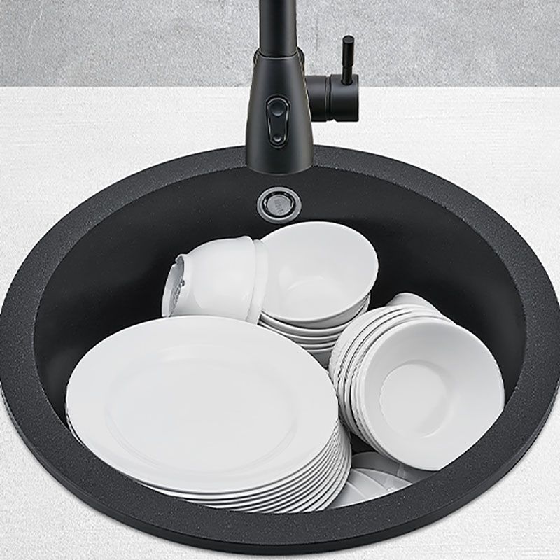 Undermount Kitchen Bar Sink Quartz Round Shape Kitchen Bar Sink