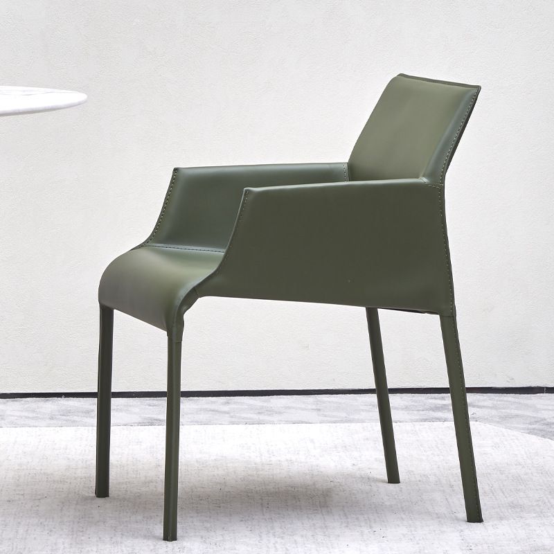 Home Faux Leather Side Chair Dining Room Parsons Dining Armchair