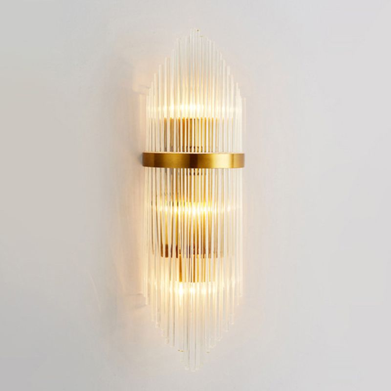 Modern Wall Sconce Light Simple Wall Light Fixture with Crystal Shade for Bedroom