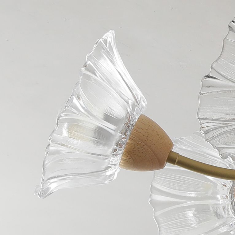 Nordic Style Iron Ceiling Light Lotus Leaf Shape Ceiling Lamp for Bedroom