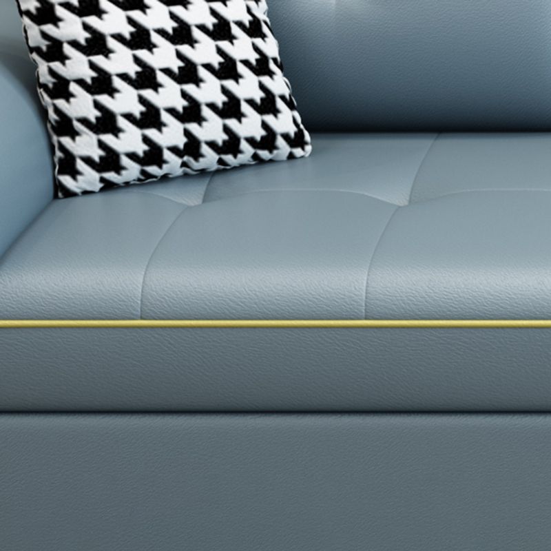 Kunstleder modernes Sofa 31.49 "W Kissen Top Arm -Sofa für Wohnzimmer