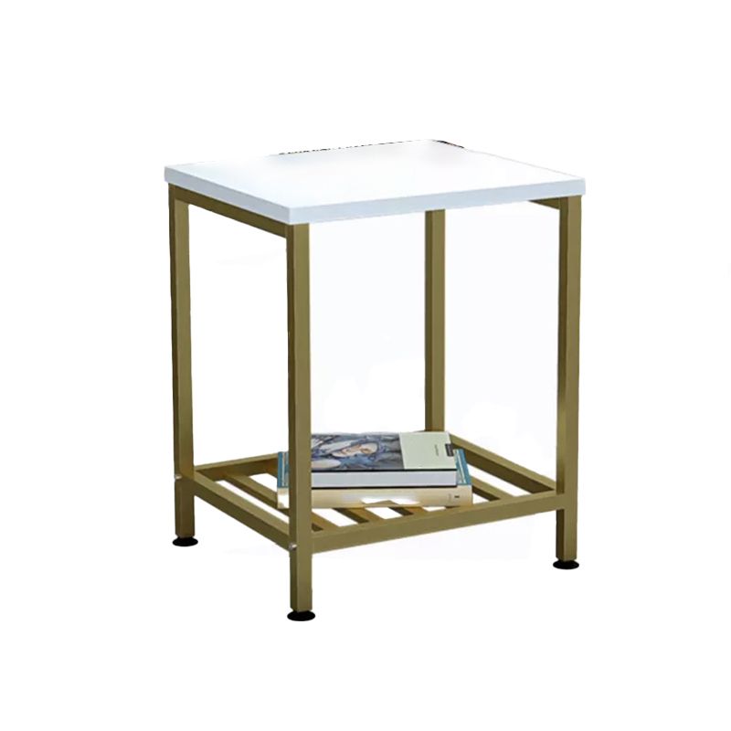 Modern Style with Storage Rack White/black Metal Iron Nightstand