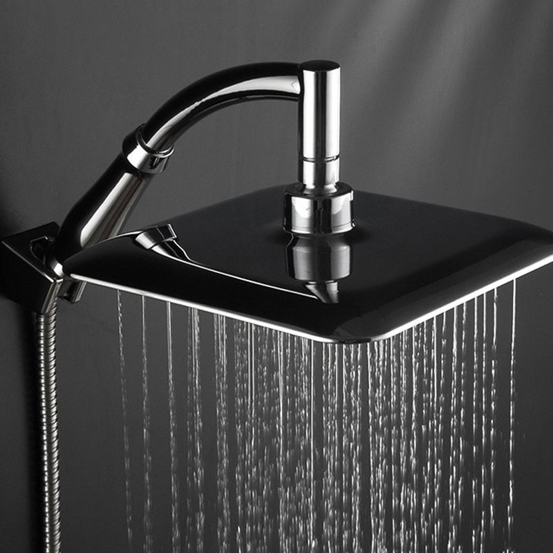 Modern Square Shower Head Combo Chrome Rain Fall Shower Head