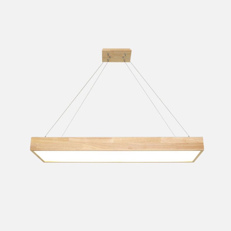 Wooden Hanging Lamp Simplicity Pendent Lighting Fixture for Meeting Room