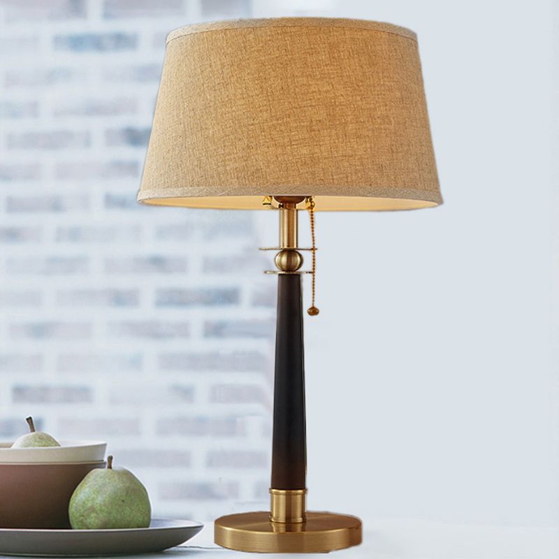 Conische taaklamp Moderne stof 1 kop Valas leeslicht met trekketting, 12 "/16" breed