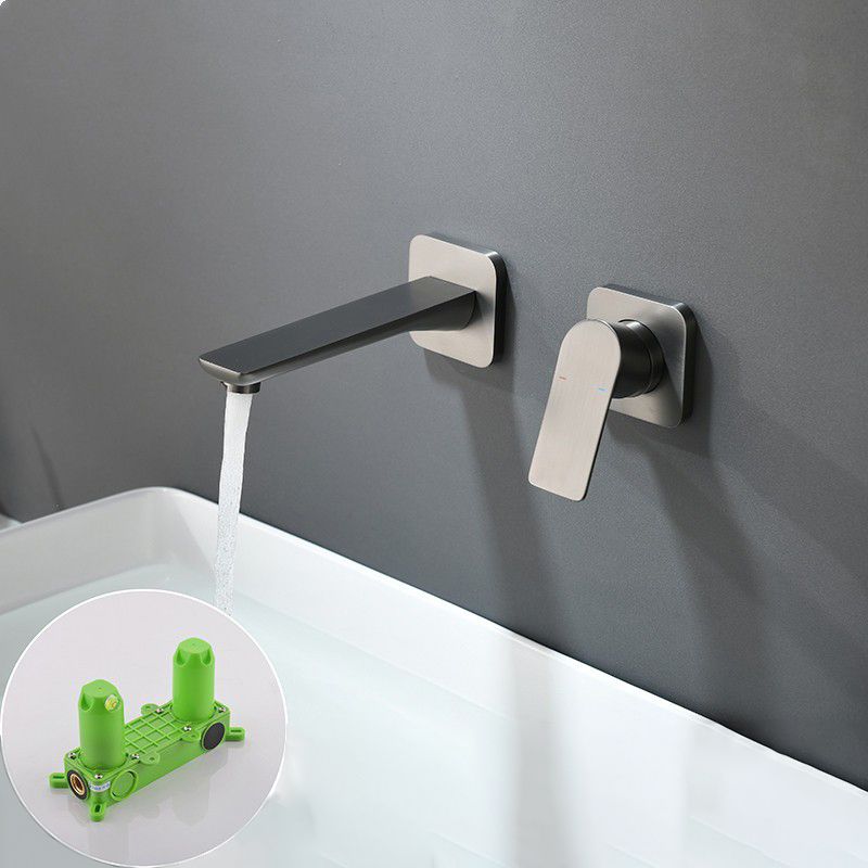 Metal Wall Mounted Bathroom Faucet Modern Widespread Sink Faucet