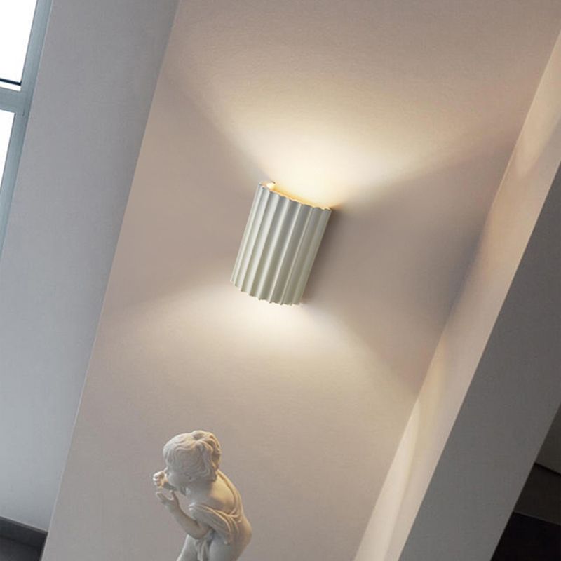 Approche de la luminosité de la paroi à demi-cylindre de style moderne Résine 2 lumières Éclairage mural
