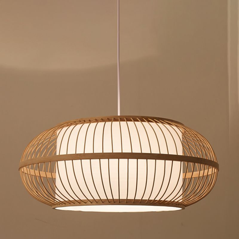 Modern Bamboo Hanging Light Household Pendent Lighting Fixture for Dining Room