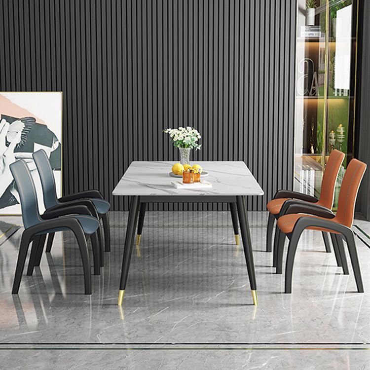 Silla de comedor de madera moderna, sillas laterales tapizadas sin brazos para restaurante (juego de 2)