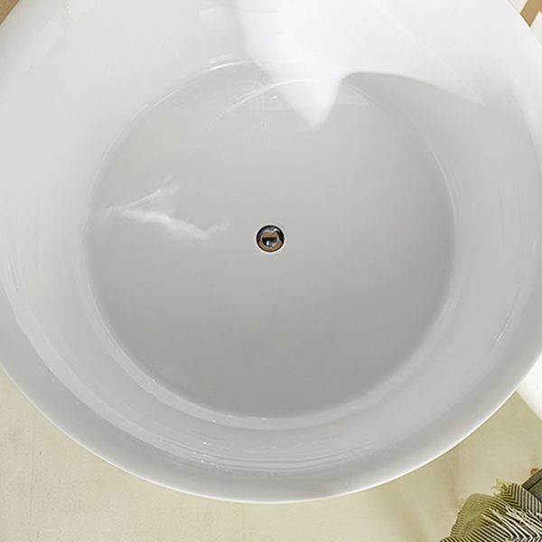 Antique Finish Round Bathtub Stand Alone Modern Soaking Bath Tub