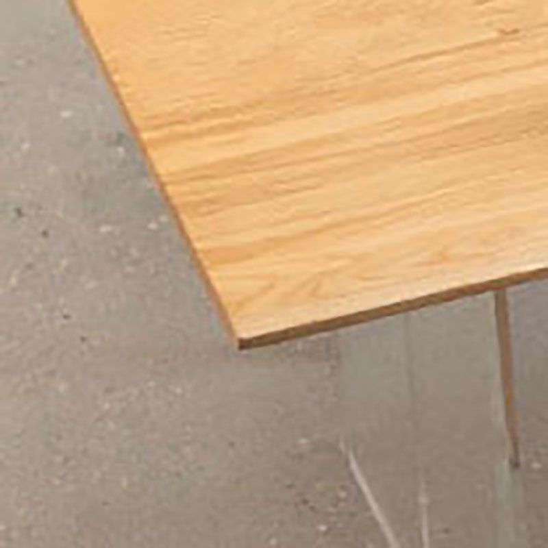 Solid Wood Top Dining Table Contemporary Table with Sled Base