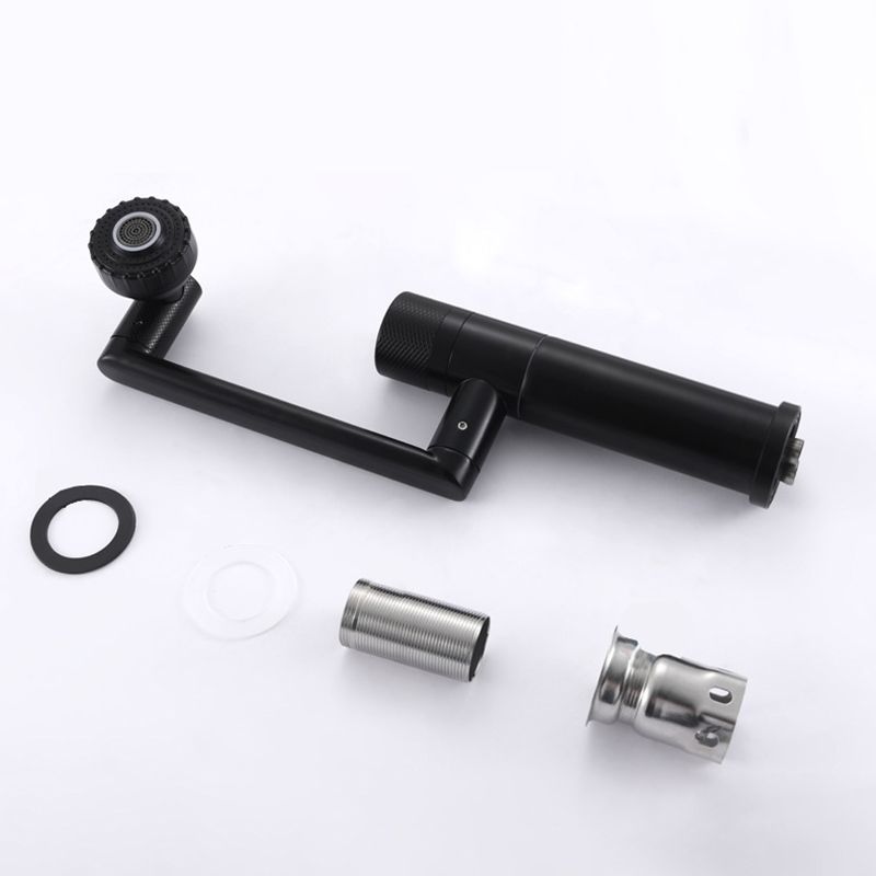 Modern Vessel Faucet Stainless Steel Single Handle Bendable Vessel Faucet