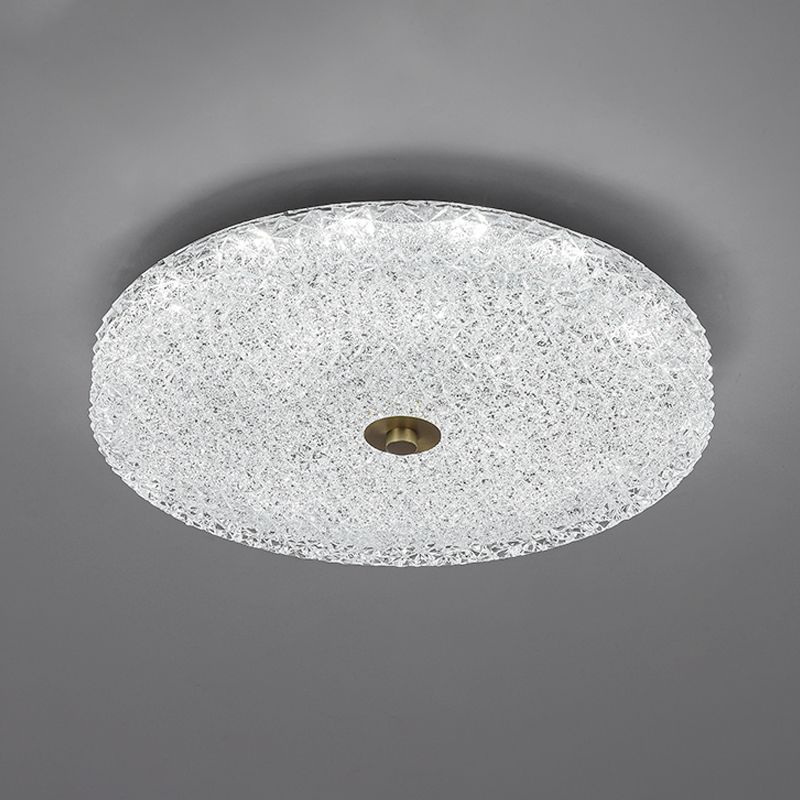 Nordic Style Ceiling Light Round Shape Ceiling Lamp with Glass Shade for Bedroom