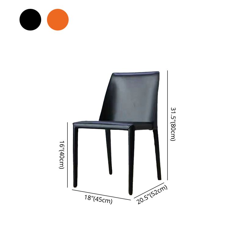 Silla Parsons de restaurante estilo diseñador, silla de comedor con acabado mate de cuero