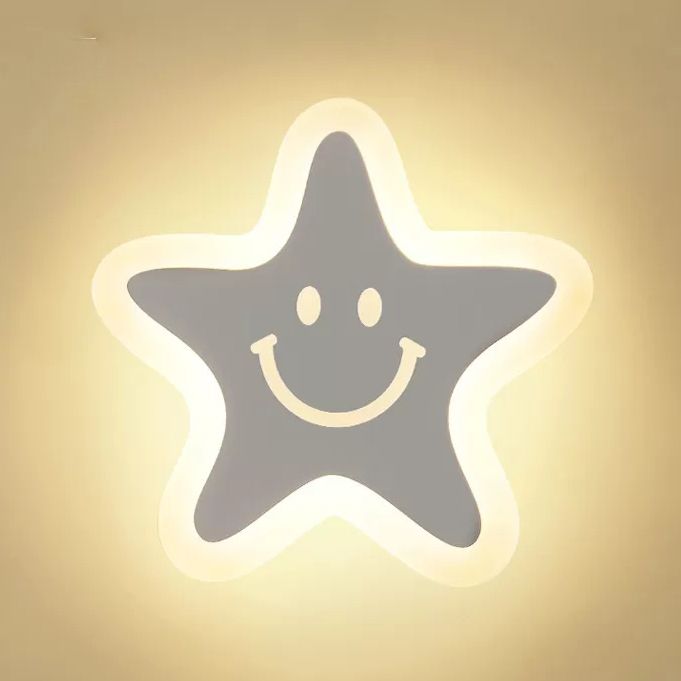 Flat Hallway Stair Wall Sconce Acrylic Lovely Modern LED Wall Light in White