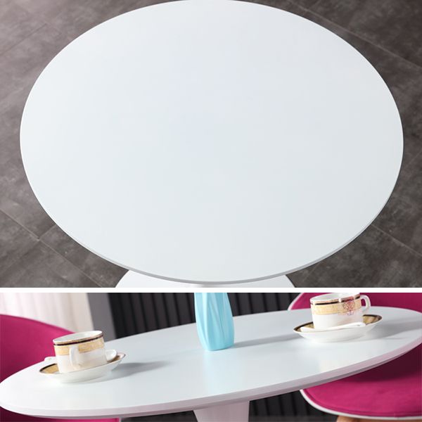 Simple MDF Round Shape Dining Tale Standard Kitchen Dining Table with Tulip Base