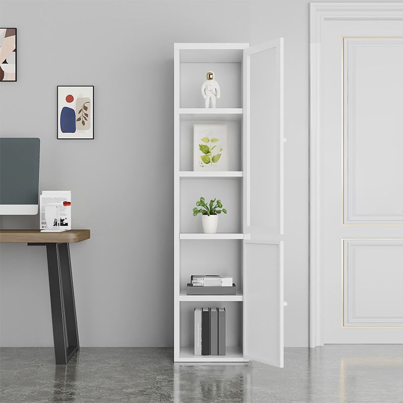 70.87"H Bookshelf Scandinavian Bookcase for Home Office with Door
