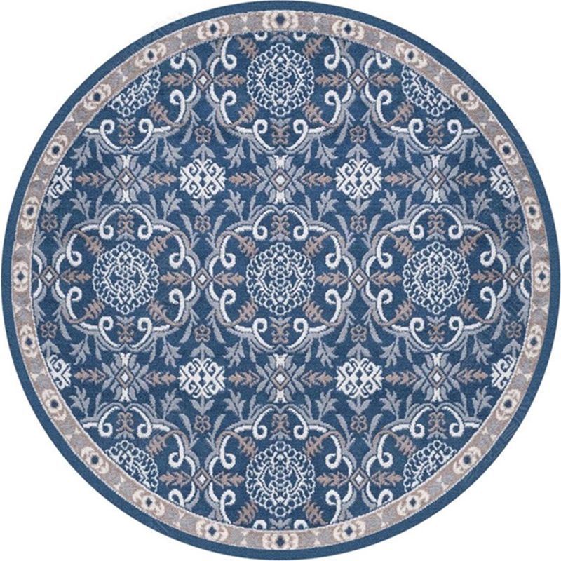 Ethnic Multi Color Floral Rug Synthetics Persian Carpet Anti-Slip Backing Pet Friendly Machine Washable Rug for Great Room