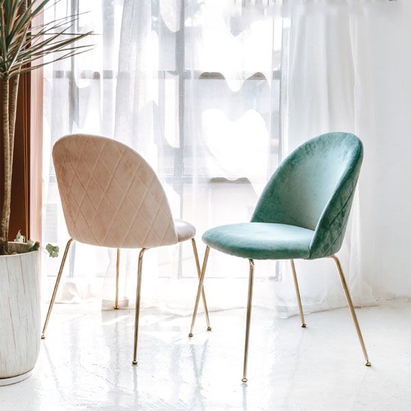 Chaises de salle à manger en métal de Style nordique, chaise sans bras latérale pour la cuisine