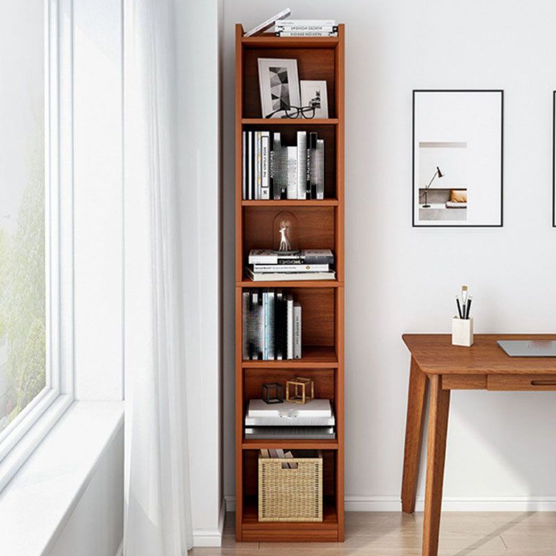 Contemporary Closed Back Bookcase Engineered Wood Bookshelf for Home Office