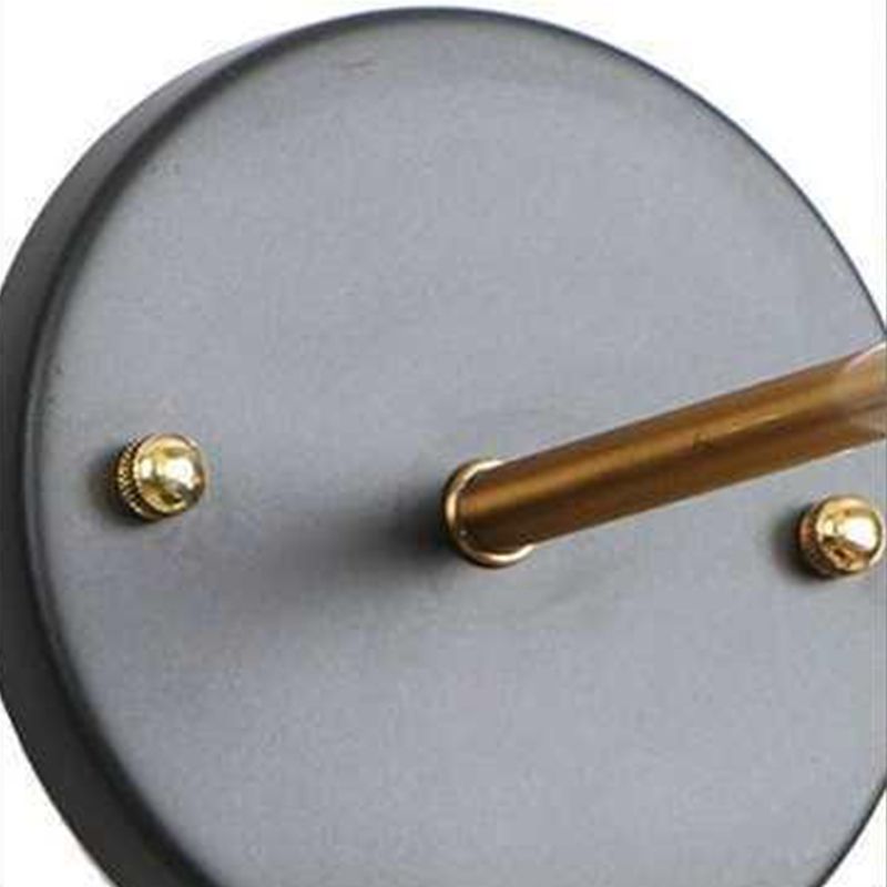 Retro Style Geometric Wall Light Metal Shade Black Wall Sconce for Restaurant