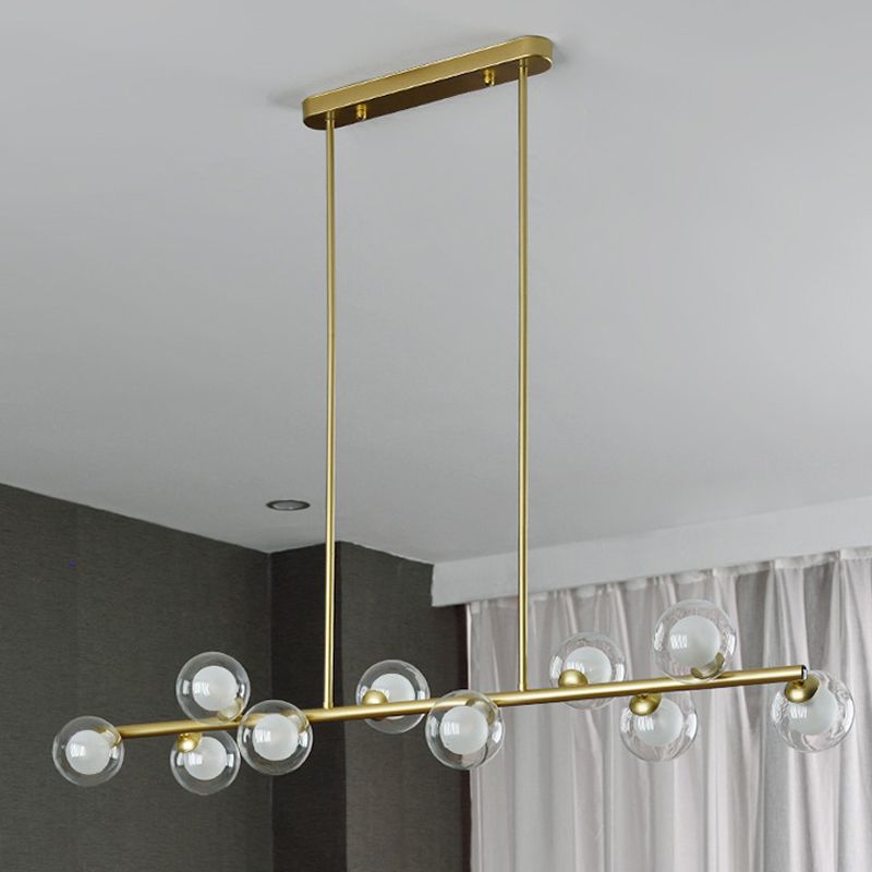 Modern Style Globe Shade Island Pendants Glass Pendant Lights for Dining Room