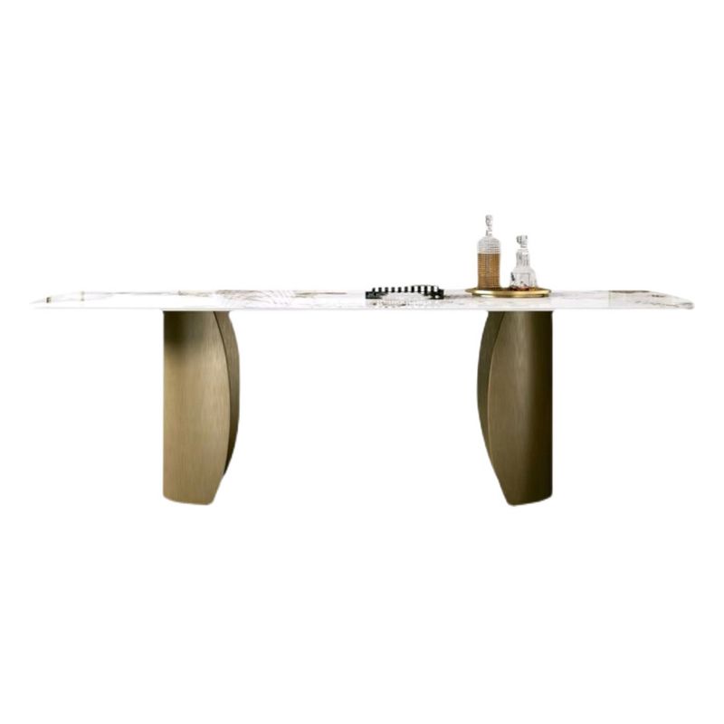 Glam 1/4/5/7 Pieces Dining Set Rectangular Double Pedestal Dining Set