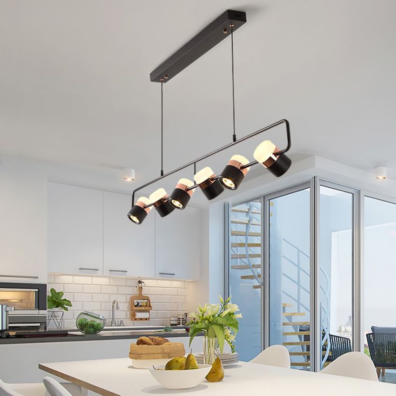 Contemporary Style Cylinder Island Lights Metal Island Pendant Lights