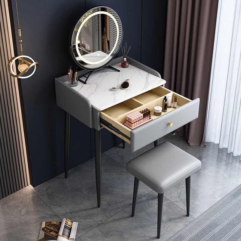 Modern 1 Drawer Vanity Dressing Table 23.62" Wide Vanity Set