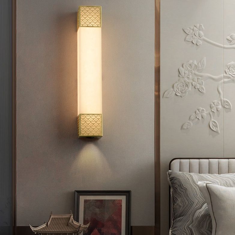 Lampada da parete a parete quadrata contemporanea Lampada a monte in metallo per soggiorno