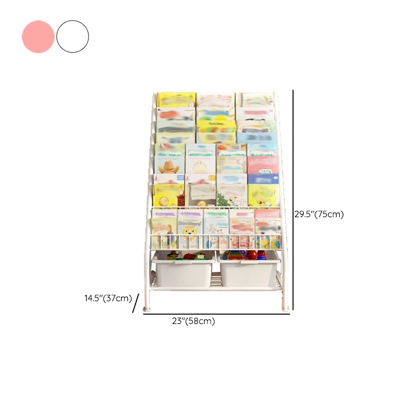 Metal Closed Back Ladder Bookshelf Shelves Included Bookcase