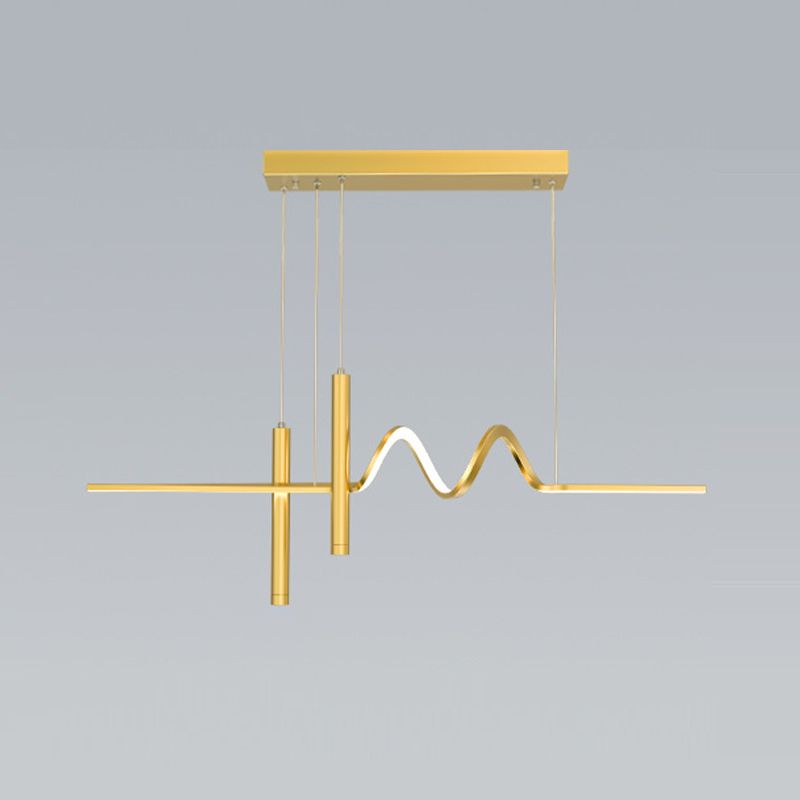 Modern Golden/Black Ceiling Light LED Kitchen Island Lighting for Bedroom
