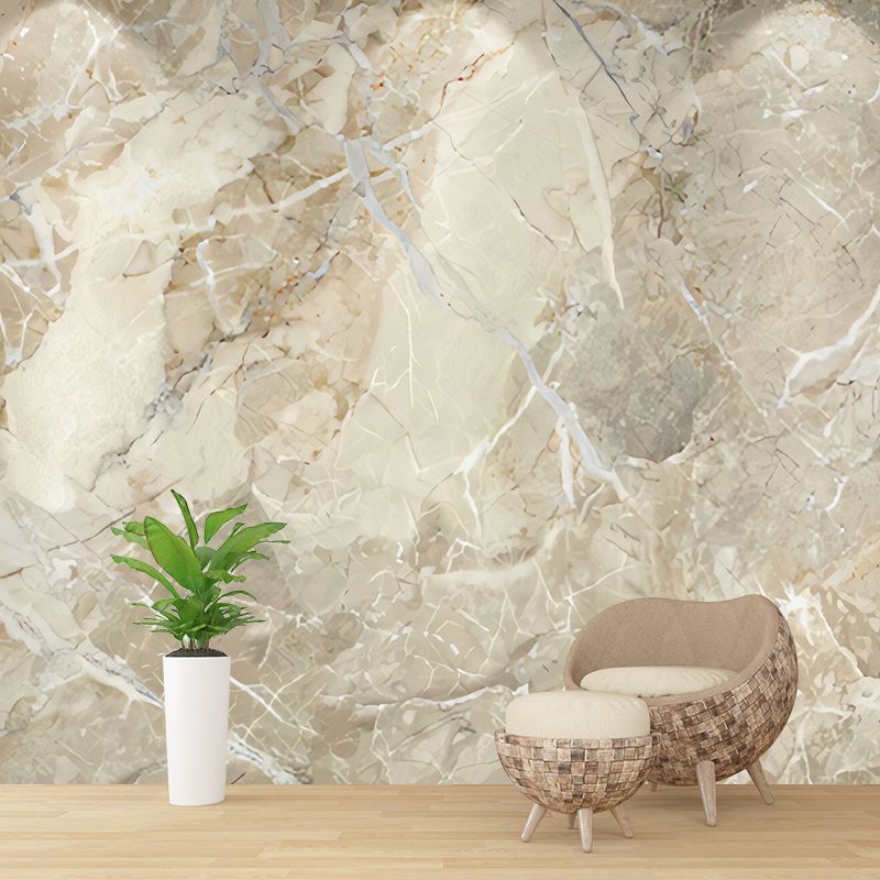 Marble Mural in Pastel Grey, Modern Wall Covering for Coffee Shop and Living Room