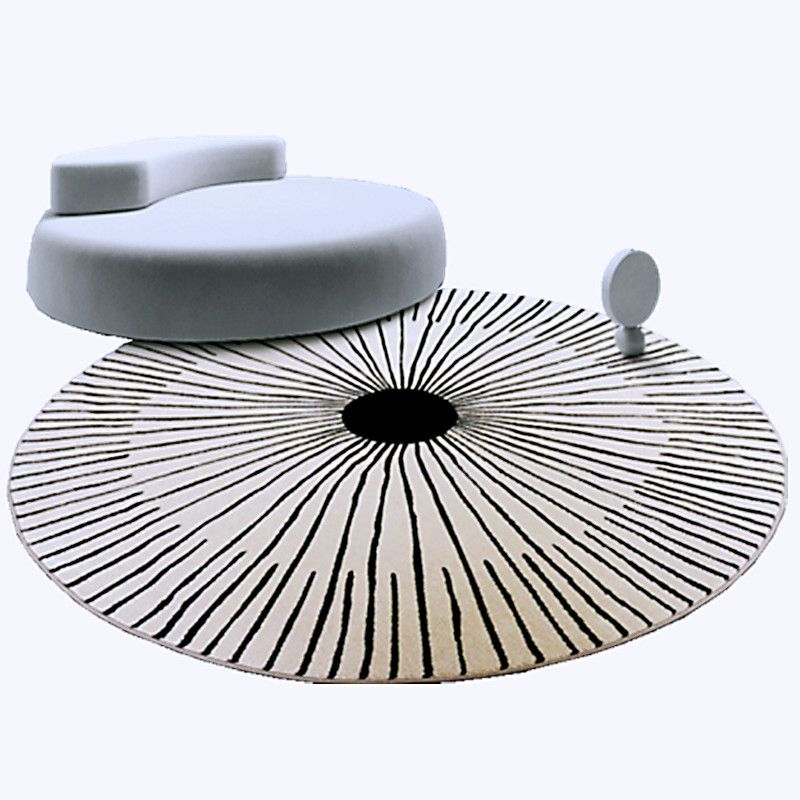 Grijs ronde tapijt polyester gebied tapijt vlekbestendig tapijt voor woonkamer