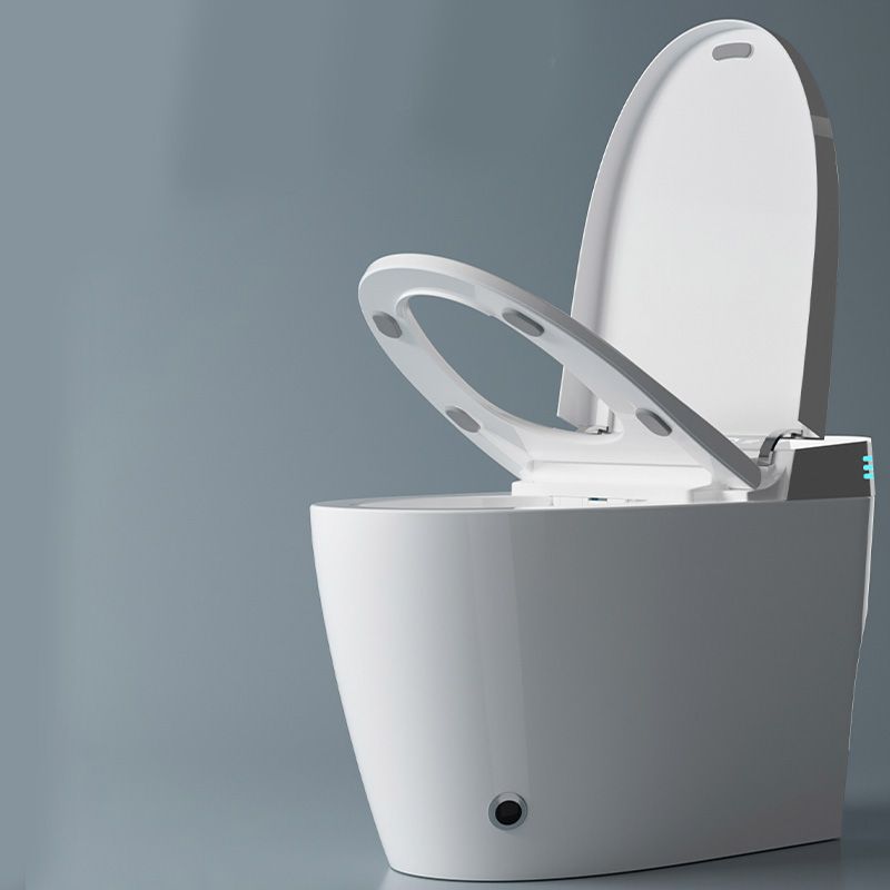 Contemporary White Floor Standing Bidet With Remote and Horizontal Spray