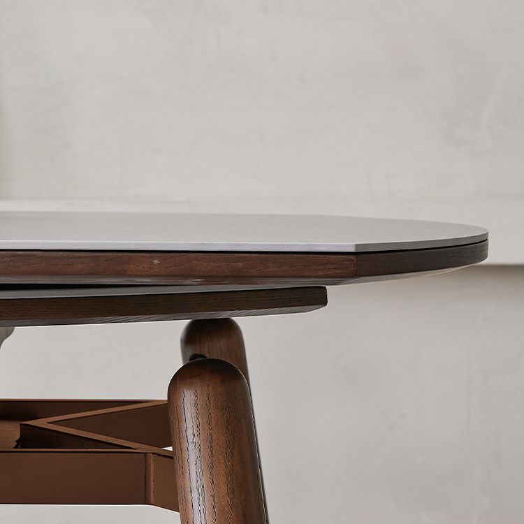 Modern Stone Dining Table 4 Ash Legs Dining Table for Dining Room