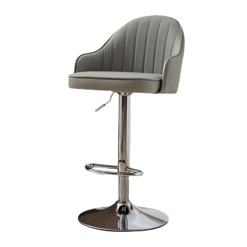 Moderne verstellbare rotierbare Counterhocker Steel Cassier Barhocker mit Lederkissen