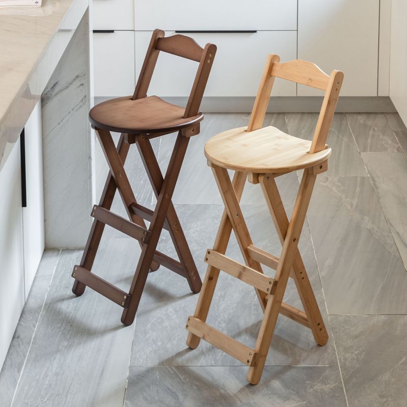 Contemporary Solid Wood Barstool Folding Bar Stool for Restaurant